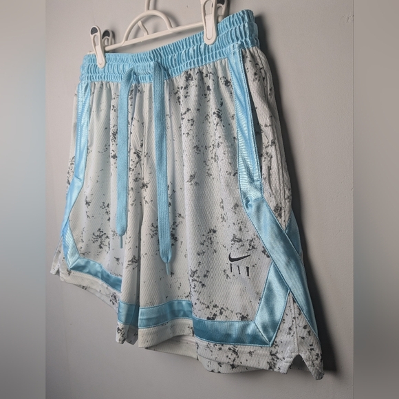 Shorts Nike Fly Feminino Women Size Medium Blue And Black Marble Pattern - Picture 6 of 13